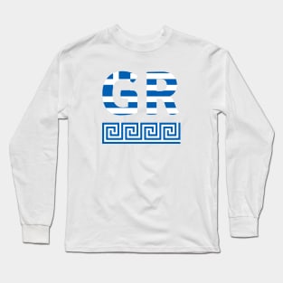 GR Greece flag, ornament Long Sleeve T-Shirt